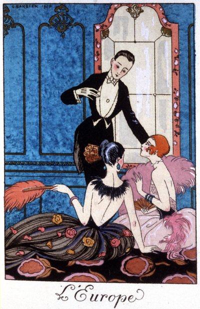 Europa, tidigt 1900-tal (illustration) av Georges Barbier