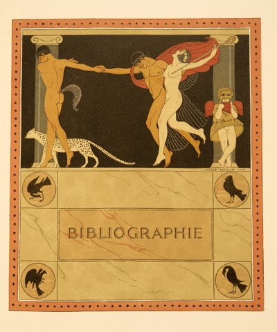 Illustration från Les Chansons de Bilitis, av Pierre Louys, pub. 1922 (stenciltryck) av Georges Barbier