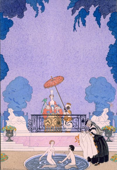Illustration från en sagobok av Georges Barbier