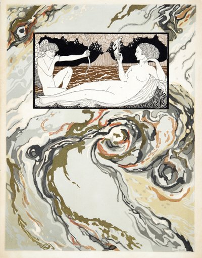 Karaktärer från komedi, framsida, pub. 1922 (stenciltryck) av Georges Barbier