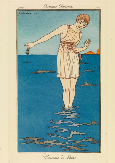 Tavel 101 från "Costumes Parisiens av Georges Barbier