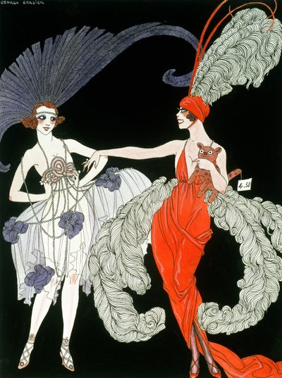 Köpet (penna, bläck och akvarell på papper) av Georges Barbier