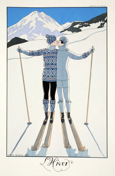 Winter, från "Falbalas and Fanfreluches, Almanac of Present, Past and Future Modes" av Georges Barbier