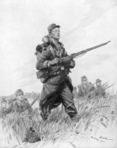 Och nu ... Advance !, 1914, 1926. av Georges Bertin Scott