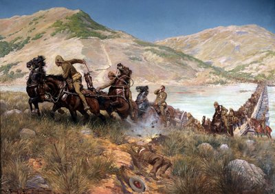 Bullers sista korsning av Tugela, februari 1900 av Georges Bertin Scott