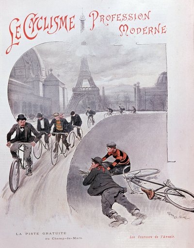 Cykling: fri spår av Mars fält - teckning av G. Scott av Georges Bertin Scott