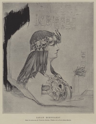Sarah Bernhardt, fransk skådespelerska av Georges Clairin