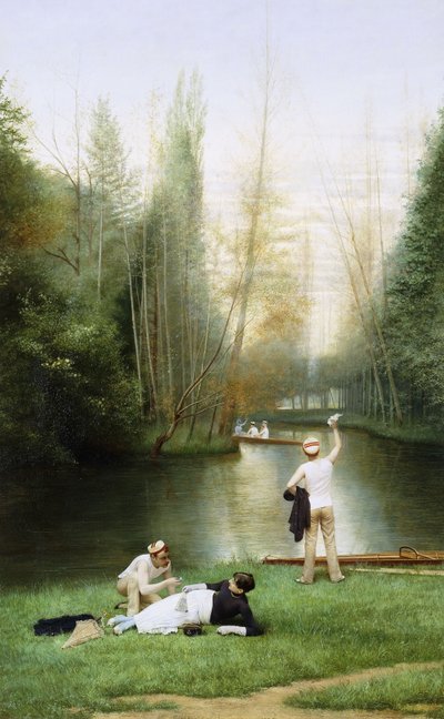 Flirt, 1885 av Georges Croegaert