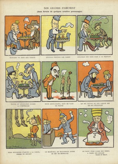 Stora mäns favoritspel, illustration för Le Rire av Georges Delaw