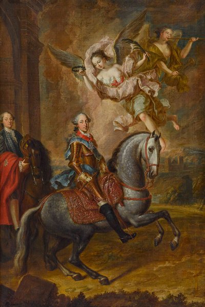 Maximilian III Joseph, kurfurst av Bayern, till häst (olja på duk) av Georges Desmarées