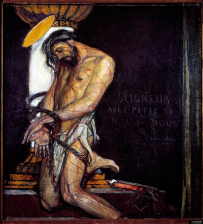 Kristus har kolumnmålningen av Georges Desvallieres (1861-1950) 1910 Paris, Nationalmuseet för modern konst av Georges Desvallieres