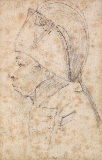 Francois Hanriot (1761-94) (penna på papper) av Georges Francois Gabriel