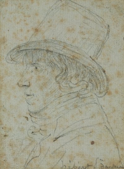 Jacques Hebert (1757-94) (penna på papper) av Georges Francois Gabriel