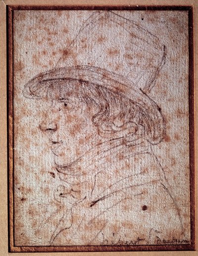 Porträtt av Jacques Hebert (1757-1794) journalist och revolutionär politiker, grundare av tidningen ""fadern Duchesne"". Teckning av Gabriel av Georges Francois Gabriel