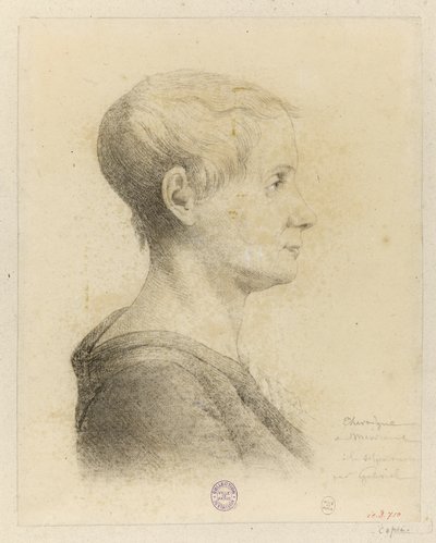 Porträtt av Anne-Josèphe Théroigne de Méricourt 1762-1817, 1816. av Georges François Marie Gabriel