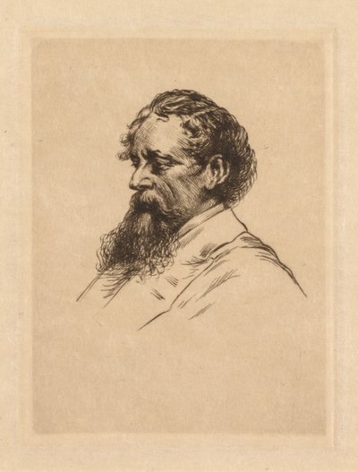 Porträtt av Charles Dickens av Georges Gorvel