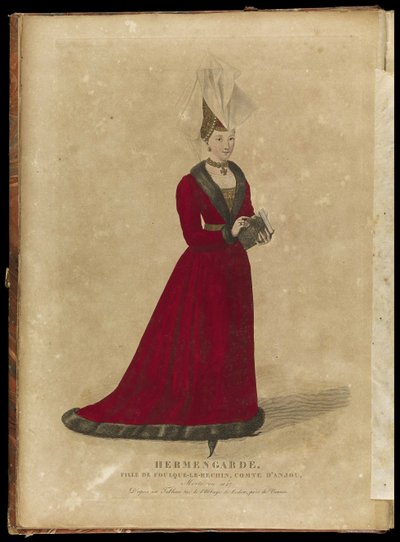 Ermengarde av Anjou, hertiginna av Aquitaine och Bretagne, sent 1700-tal. av Georges Jacques Gatine