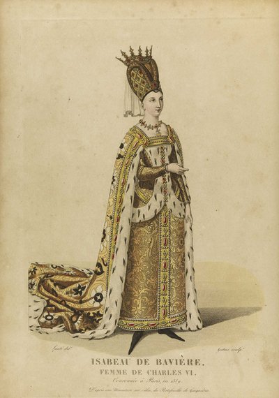 Isabeau de Baviere, Frankrikes drottning (Isabelle de Baviere, ou de Wittelsbach Ingolstadt av Georges Jacques Gatine