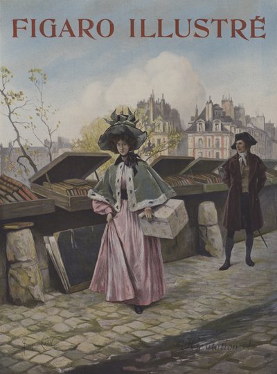Tvekan. Omslag till Le Figaro Illustre, oktober 1897 av Georges Jules Auguste Cain