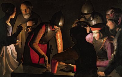 Sankt Peters förnekelse, 1650. av Georges La Tour de