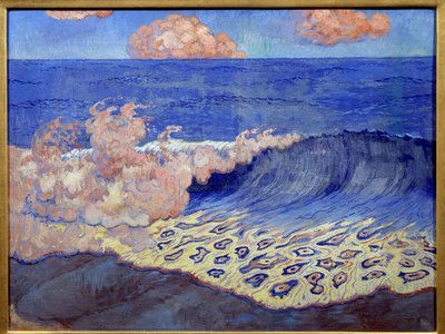 Blue Navy, vågeffekter. Målning av Georges Lacombe (1868-1916) av Georges Lacombe