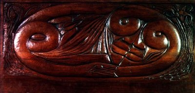 Existens, sängpanel i trä, ca 1894 (trä) av Georges Lacombe