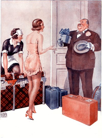 Illustration från "La Vie Parisienne av Georges Leonnec