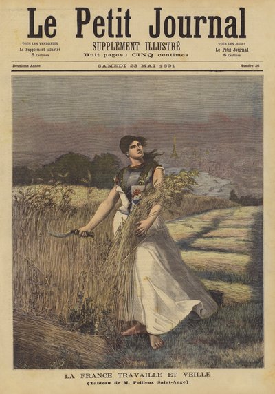 Frankrike arbetar och håller koll av Georges Louis Poilleux Saint Ange