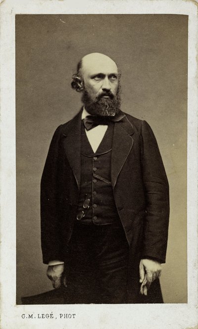 Porträtt av pianisten och kompositören Louis Lacombe 1818-1884. av Georges Mathurin Legé