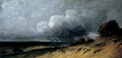 Storm över Montmartre, ca 1763-1843 (olja på papper) av Georges Michel