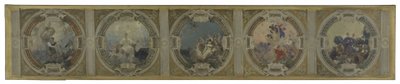 Skiss för Lobau-galleriet i Paris stadshus: Konst. Historia. Filosofi. Den franska revolutionen. Vetenskap av Georges Picard