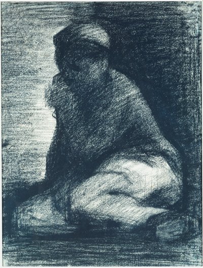 En ung man hukar, ca 1882 av Georges Pierre Seurat