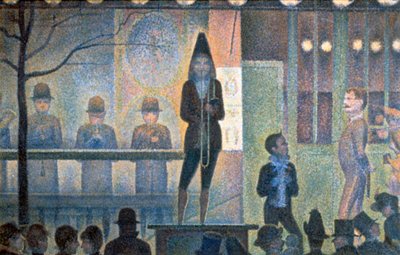 Cirkus Sideshow, 1887-1888 av Georges Pierre Seurat