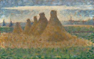 Höstackar, c. 1882. av Georges Pierre Seurat