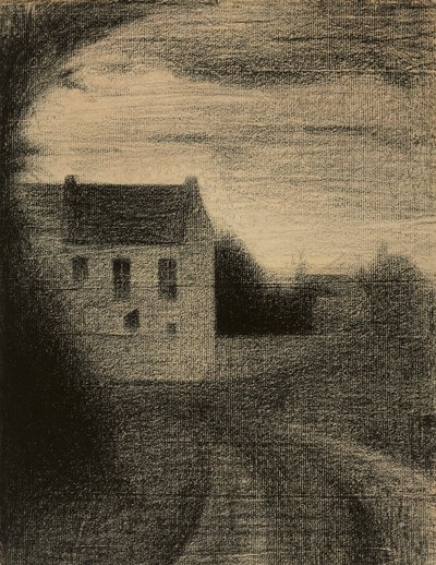 Square House; Fyrkantigt hus, c.1882-1884 av Georges Pierre Seurat