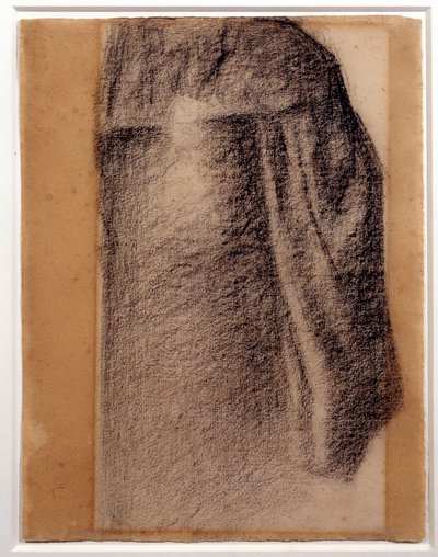 Studie av kjol för en söndag på Grande Jatte Ritning av en svart krita av Georges Seurat av Georges Pierre Seurat