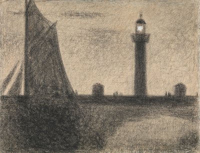 Fyren i Honfleur, 1886. av Georges Pierre Seurat