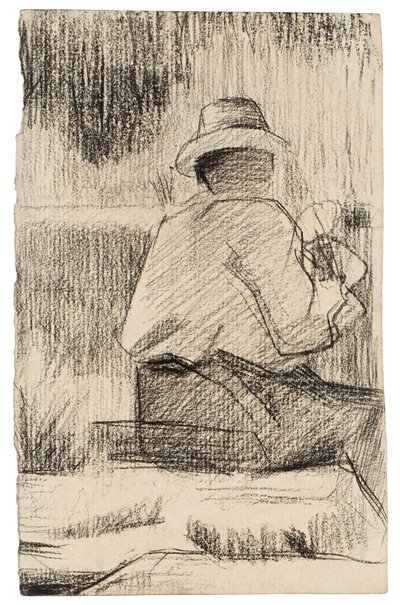 Målaren och hans palett; Målaren med en palett, ca 1881 av Georges Pierre Seurat
