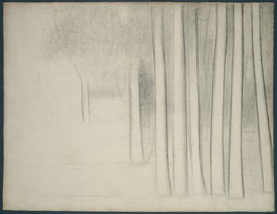 Trädstammar (studie för La Grande Jatte) av Georges Pierre Seurat