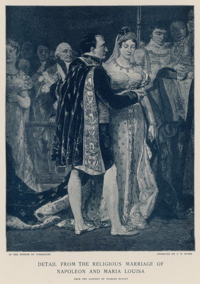 Detalj från Napoleons och Maria Louisas religiösa äktenskap av Georges Rouget