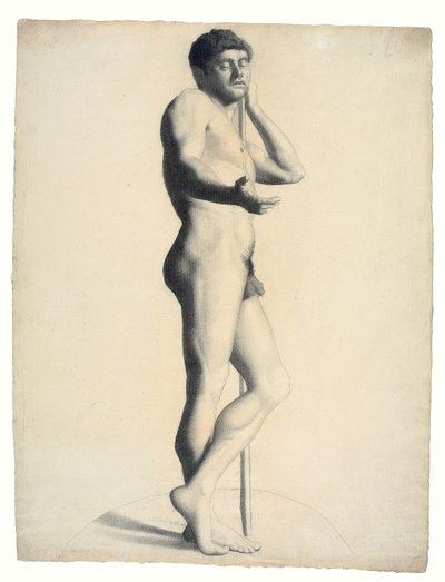 Akademisk manlig naken av Georges Seurat
