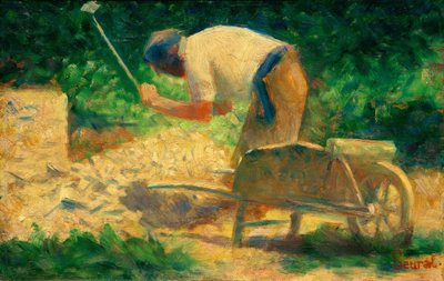 Stenbrytare med skottkärra, Le Raincy (Steinklopfer) av Georges Seurat