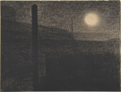 Courbevoie: fabriker i månsken av Georges Seurat