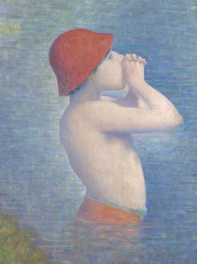 Detalj av badgästerna i Asnières, 1884 av Georges Seurat