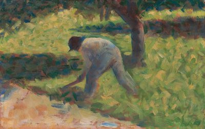 Bonde med en Hoe av Georges Seurat