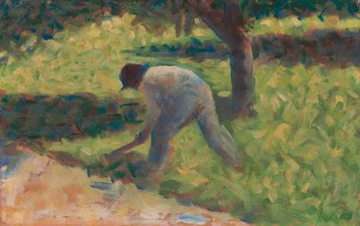 Bonde med en Hoe, c.1882 av Georges Seurat