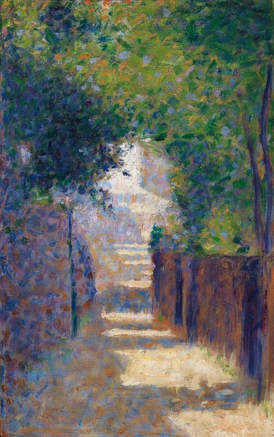 Rue St. Vincent på våren, ca 1884 av Georges Seurat