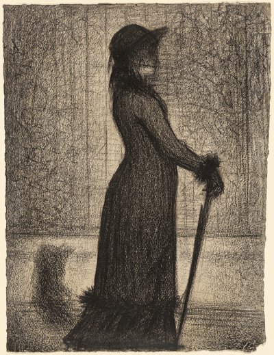 Promenerande kvinna av Georges Seurat