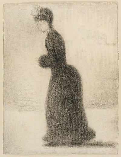 Kvinna med muff av Georges Seurat