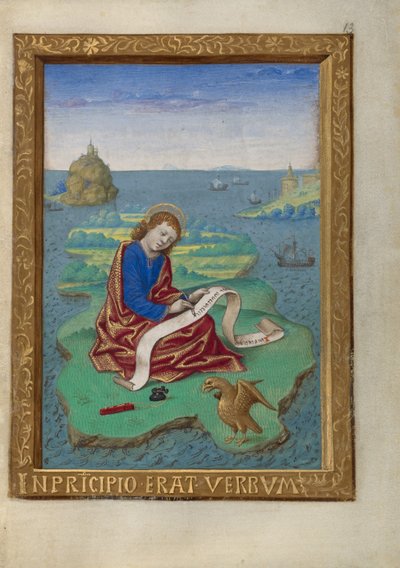 Sankt Johannes på Patmos av Georges Trubert